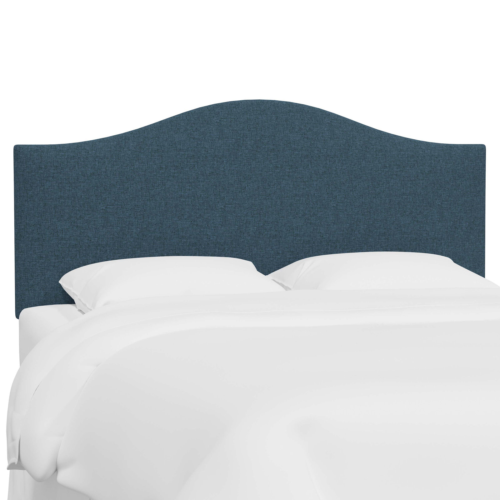 Hermosa Upholstered Panel Headboard, Twin, Zuma Navy Textured Linen