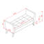 Banc de lit moderne avec rangement