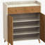 Range-chaussures à 4 niveaux avec 2 tiroirs, armoire à chaussures en bois avec 2 portes et tablettes réglables-121042150