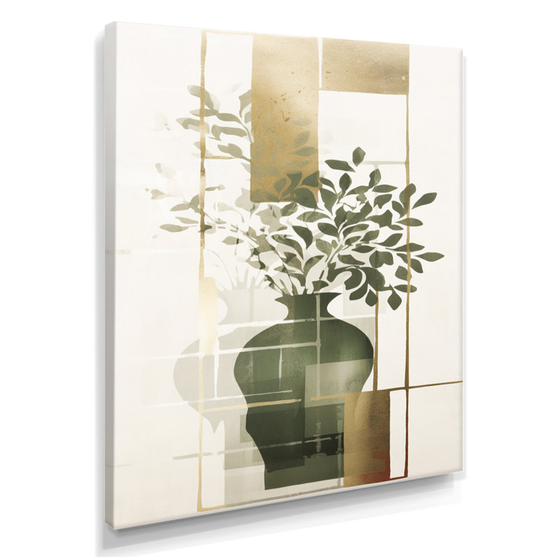 Décoration murale Minimal Botanicals, H 20 po x l 12 po x P 1 po, Toile tendue