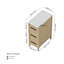 Armoire de salle de bain 12 po avec comptoir, pré-assemblé