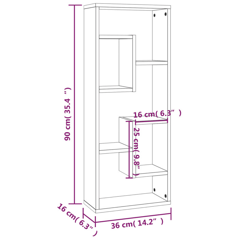 Louidor Accent Shelf, Dark Brown