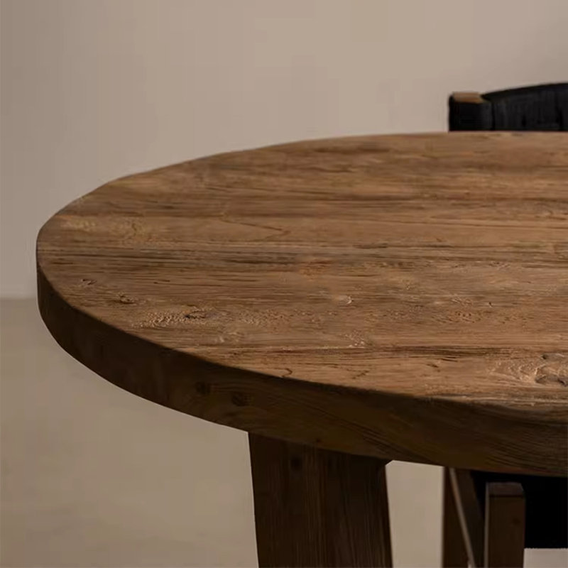 Table de salle à manger moderne en bois massif de style rétro moderne, H 29,5 po x L 86,6 po x l 33,4 po