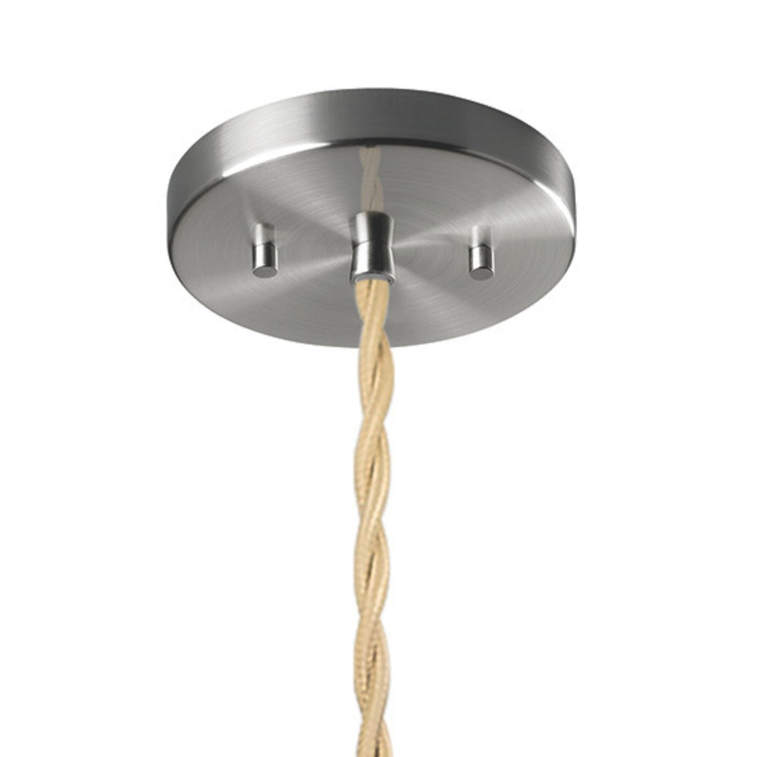 Fallon Ceramic Dimmable Pendant, Carbon Matte Black, 6.25" H x 13.5" W x 13.5" D, Brushed Nickel