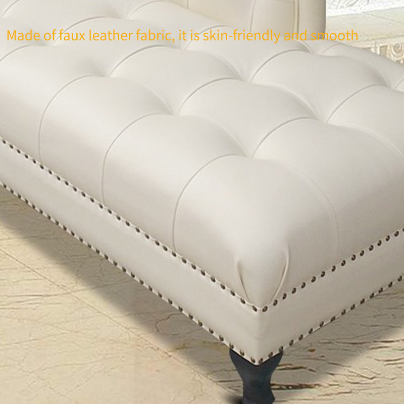 Chaise longue en similicuir tendance et simple, Orienté à gauche (vu de face)