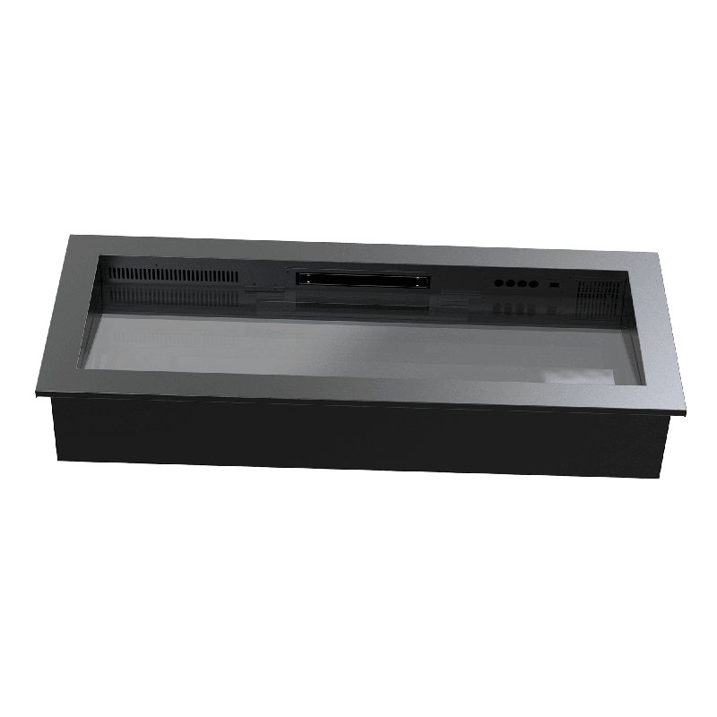 Litedeer Homes Latitude II Black EFireplace Trim, 17" H x 48" W x 2.75" D, White