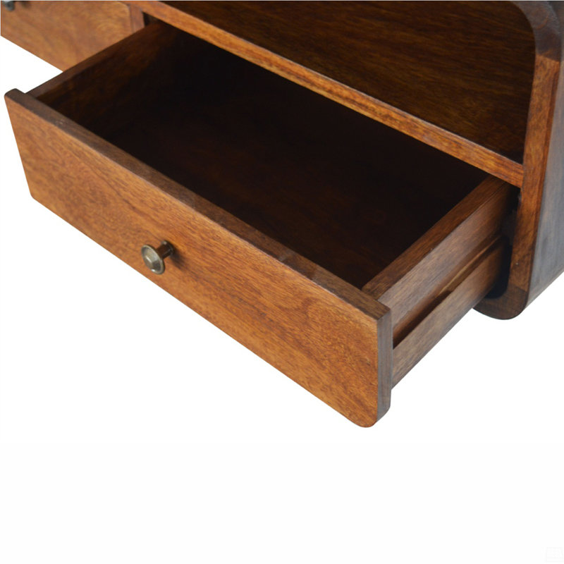 Console flottante ouverte, 2 tiroirs, 1 fente ouverte