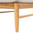 Terassi Outdoor Acacia Wood Armless Sofa, Light Teak Finish With Beige Cushion