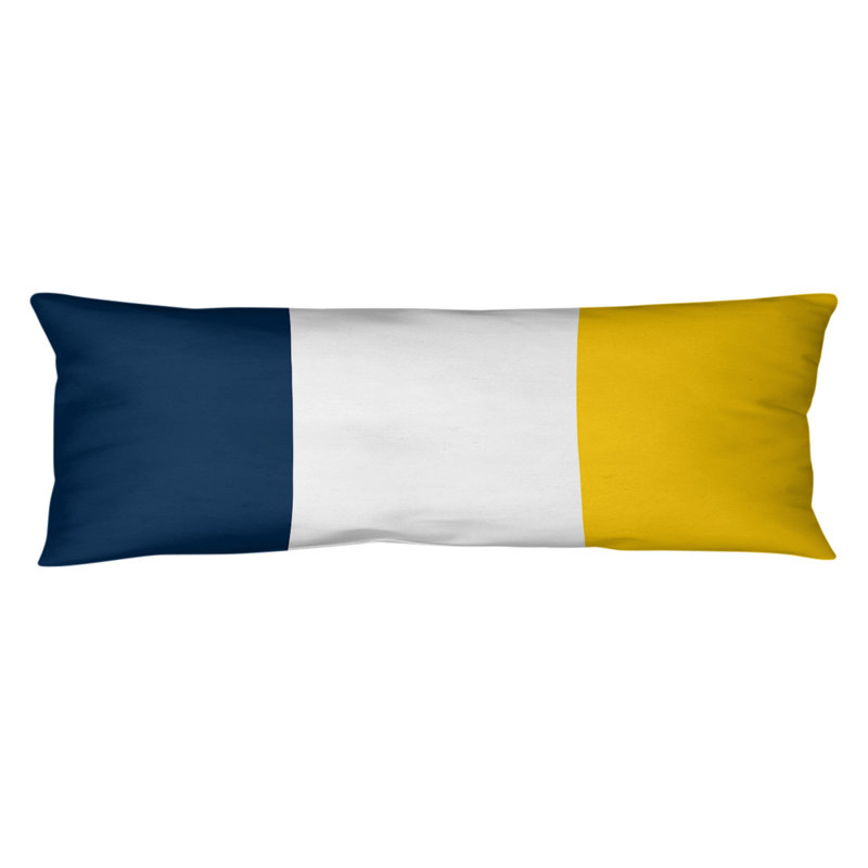 Polyester Medium Pillow, Adel , Blue/Yellow