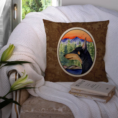 Manchester Terrier Outdoor Reversible Throw Pillow