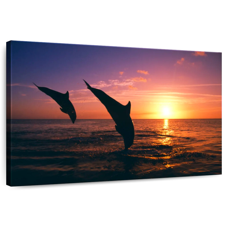 Brampt Dancing Bottlenose Dolphins, 30" H x 45" W