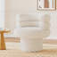 Fauteuil demi-tonneau pivotant au design rond unique, parfait pour le salon, la chambre à coucher ou les petits espaces-353748511