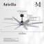 Ariella - Eight Blade Ceiling Fan - Integrated LED-103363394-103363381