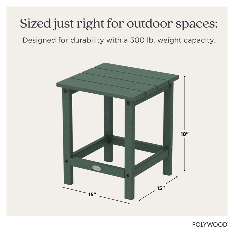 Table d'appoint POLYWOOD Long Island 18 ", Vert