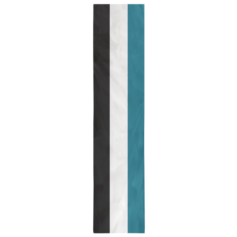 Cleveland Throwback Football Stripes Table Runner, 72" L x 16" W, Polyester, Jacksonville Throwback Football Dark Teal/Black