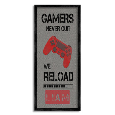 Art mural personnalisé Gamers Never Quit cmw-119