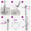 Vidaxl Chain Link Fence With 7 Flanged Posts Galvanised Steel-114858386-114858391