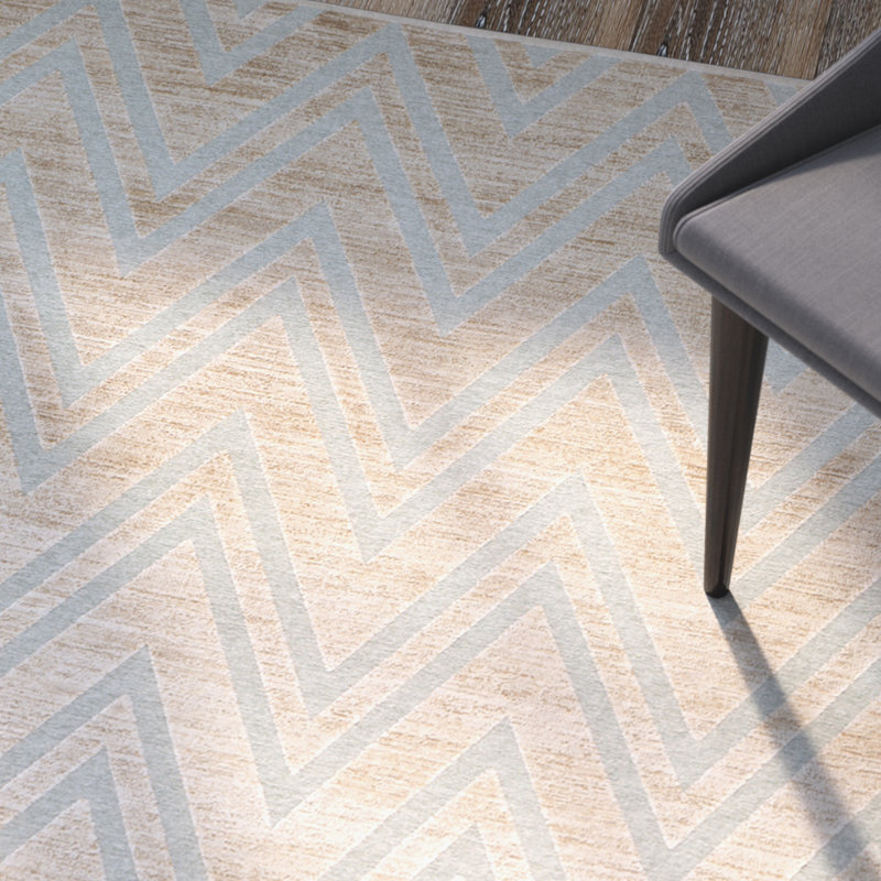 Haileymarie Paradise Performance Chevron Rug, Rectangle 8' x 11'2"