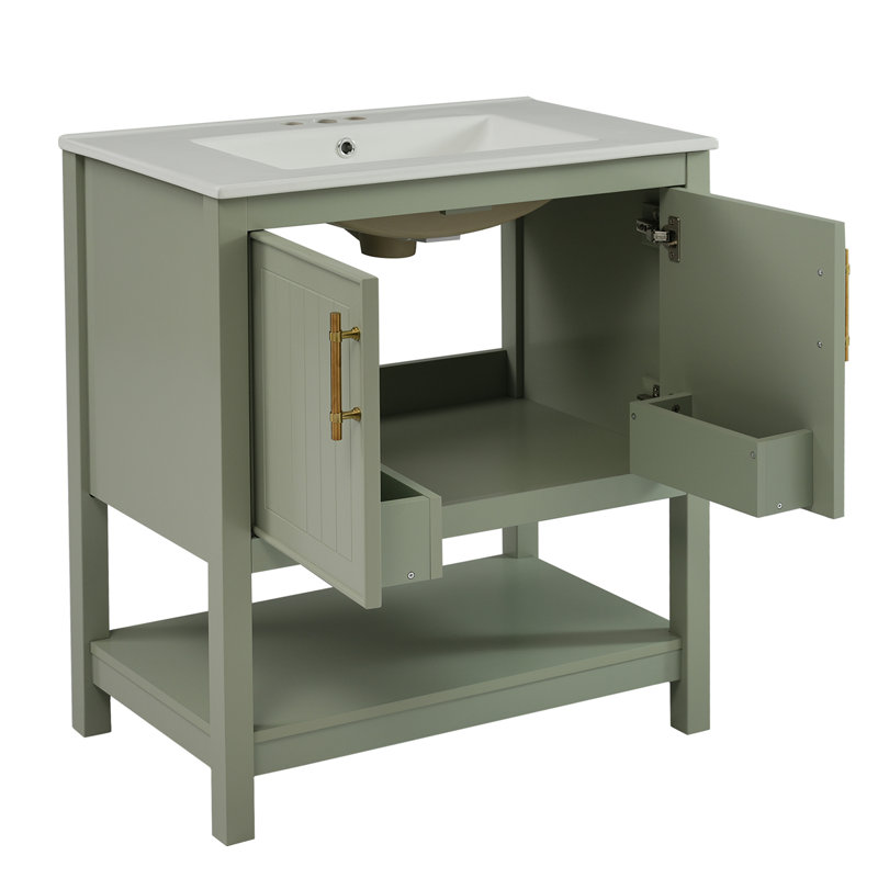 Armoire de salle de bain Janaye, Vert