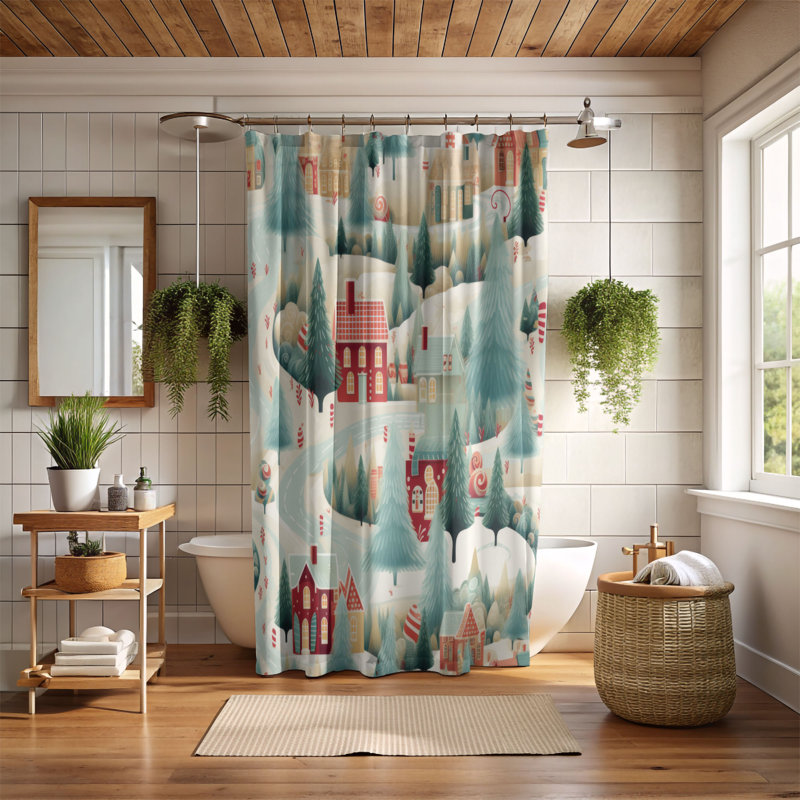 Candy Path - Premium Shower Curtain, 74"H x 71"W