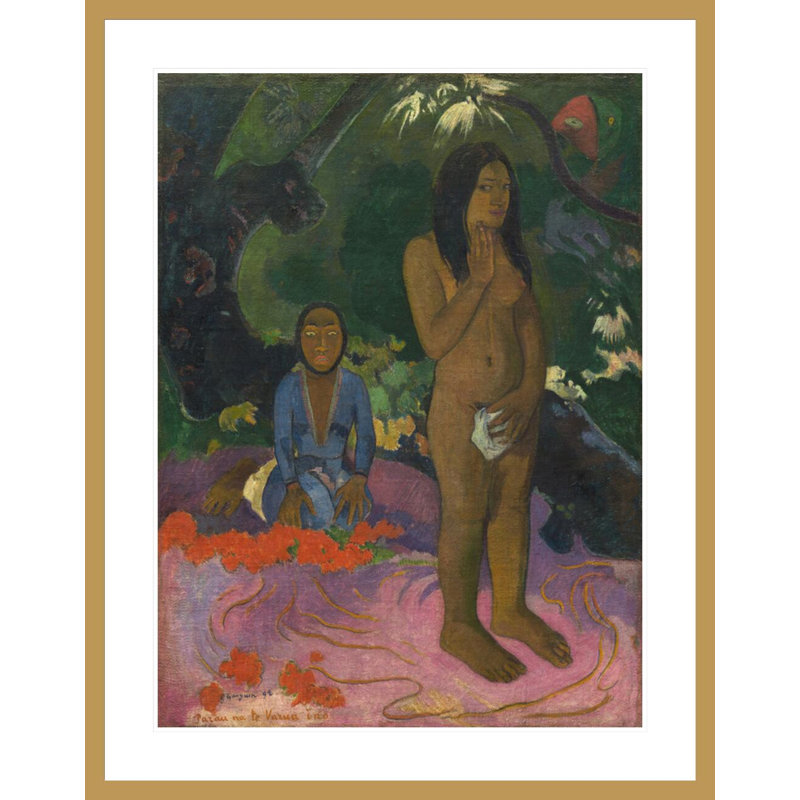 «Parau Na Te Varua Ino» par Paul Gauguin - Impression sur toile encadrée, H 41,5 po x l 32,65 po