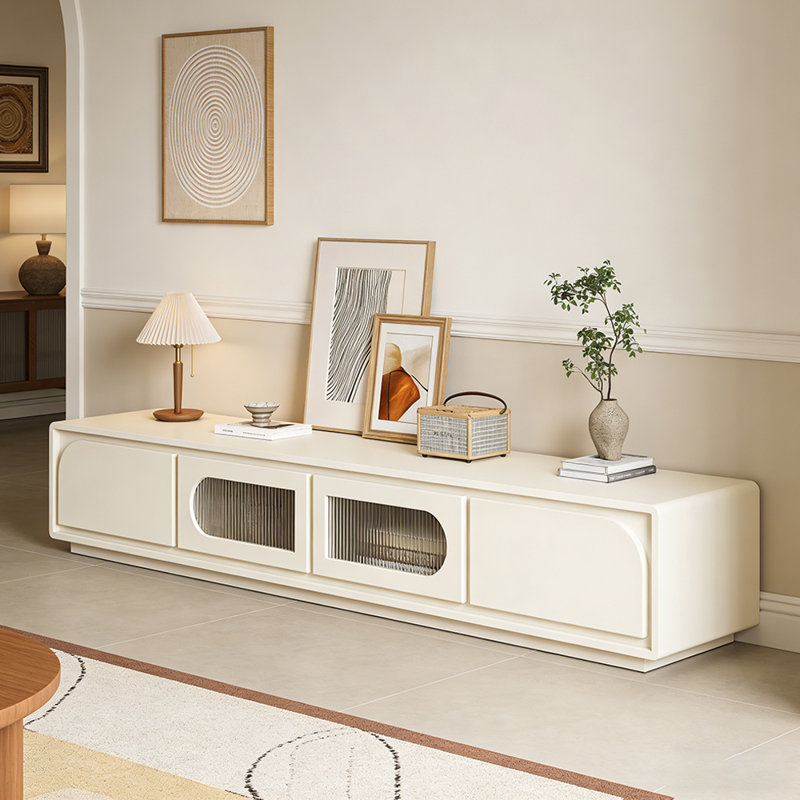 Meuble télé de luxe pratique à tiroir silencieux, H 15,74 po x L 86,61 po x l 11,81 po