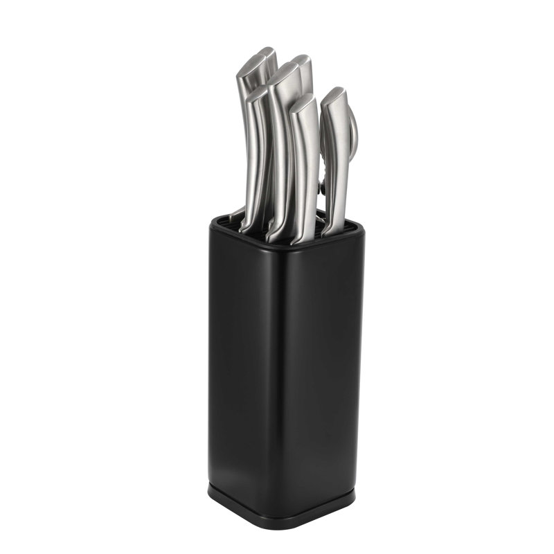 Porte-couteaux universel Dura Living, organisateur en acier inoxydable, support de rangement compact, Noir