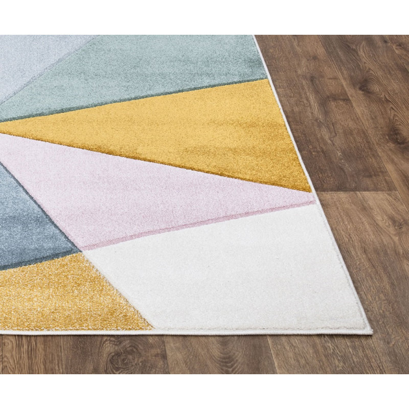 Kadence Geometric Area Rug, Runner 60 x 220cm