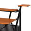 Bureau de musique Willow cerise et noir pour clavier 61 touches, plateau de table de 18 mm d'épaisseur, l 47 po x l 9 po, bureau au-dessus de la tablette, l 9 po, tablette haut-parleur, l 51 po, l 16 po, espace de rangement de la base, l 40 po L 13 po x H 6 po