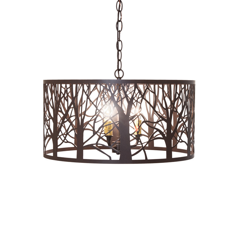 20" Wide Winter Maple Pendant