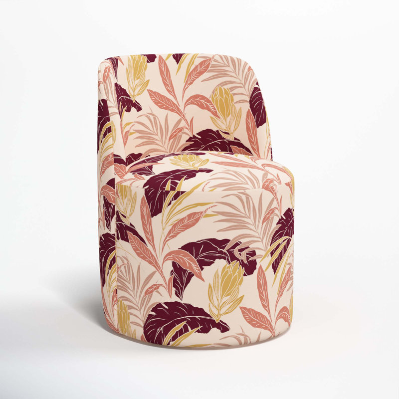 Chaise rembourrée en bois massif Begonia, Protea Palm Blush