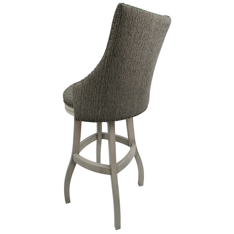Swivel Upholstered Counter Stool with Solid Wood Frame, Extra Tall (34” Seat Height)