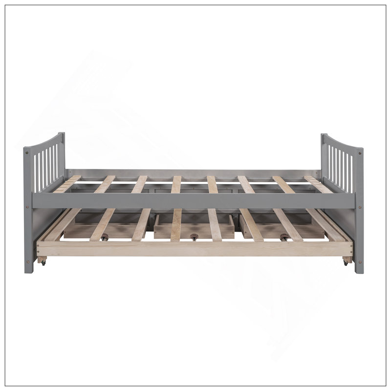 Daybed With Trundle And Drawers, Twin Size