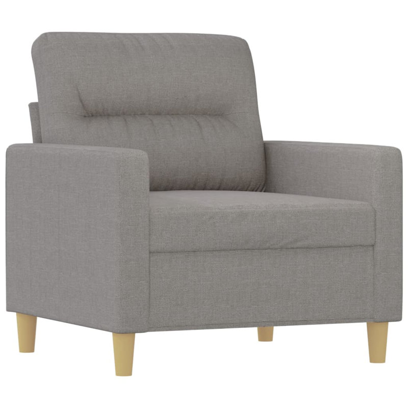 Melan Upholstered Armchair, Light Gray 