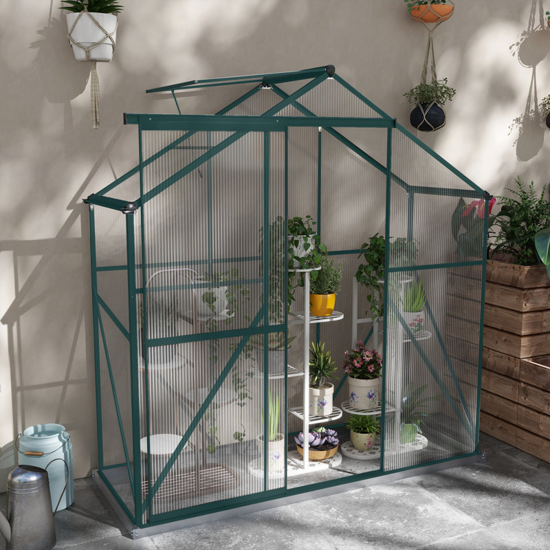 Brydin 15 Ft W x 5.8 Ft D Greenhouse, Black