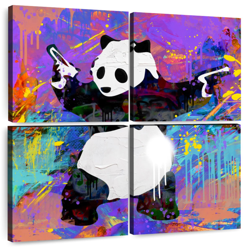 Brampt Pandamonium, 45" H x 45" W