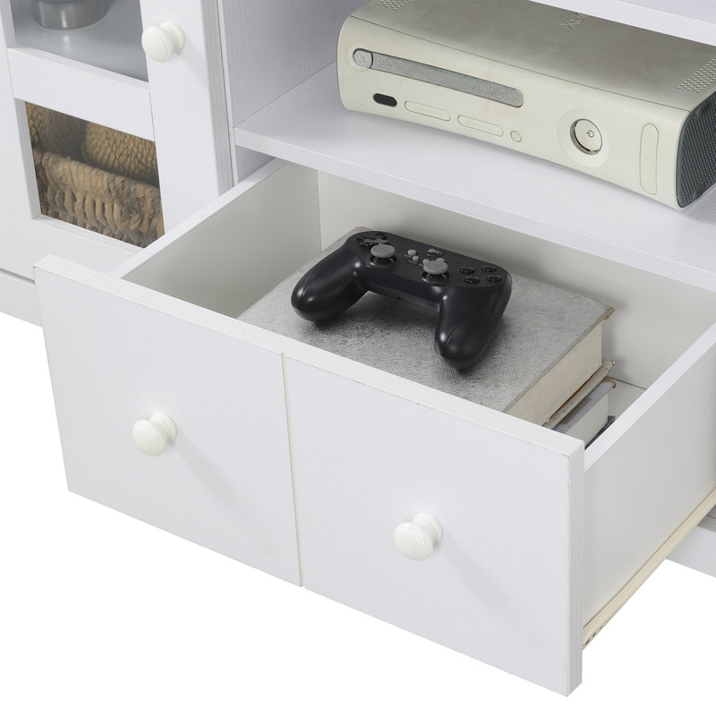 Meuble télé pour téléviseur de 65 po ou moins Riley, Blanc