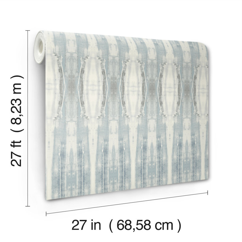 Striped Wallpaper Double Roll, Blue