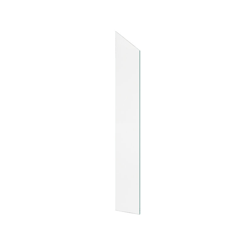 39 1/2 po x 6 po Panneau d'escalier en verre transparent Lucid, support brossé, H 39,5 po x l 6 po x P 0,39 po
