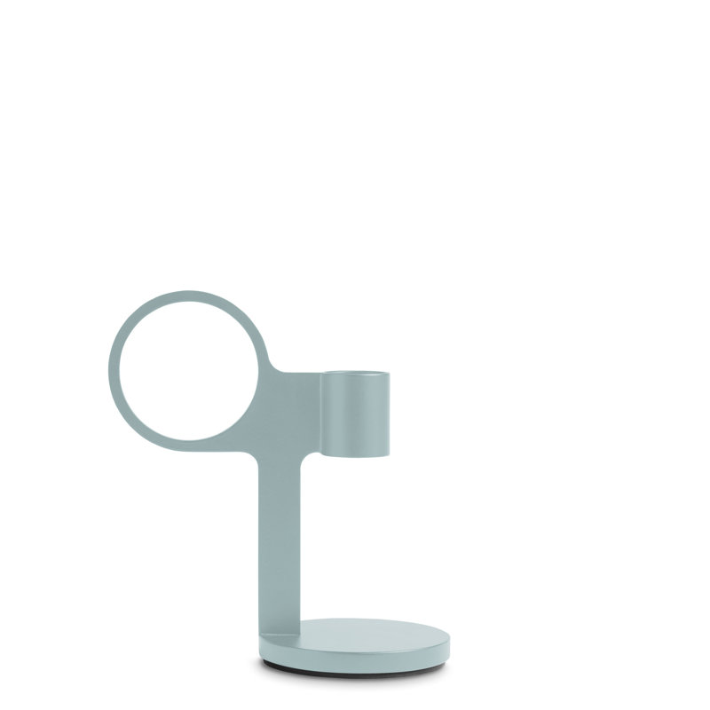 Who Goes There? Candlestick, Putty, 4" H x 4" W