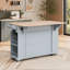 Îlot de cuisine mobile de 54 po avec porte vitrée, prise de courant et tablettes ouvertes, chariot de cuisine roulant avec porte-serviettes, support à épices et porte-couteaux, table de préparation fonctionnelle pour la cuisine, la salle à manger-2083051938