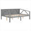 Clean Silhouette Full Size Solid Wood Cool Grey Dual-Use Daybed for Living Room and Small Guest Bedrooms