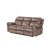Zubaida Two Tone Chocolate Velvet Recliner Sofa W/USB Port & Drop Down Table