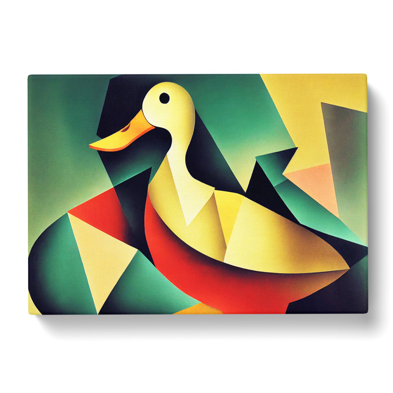 Exclusive Abstract Duck - Wrapped Canvas, 35cm H x 50cm W x 3cm D
