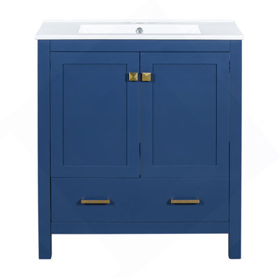Bathroom Vanity with Single Sink, Cabinet Undermount Sink, Bathroom Storage Cabinet, Soft Closing