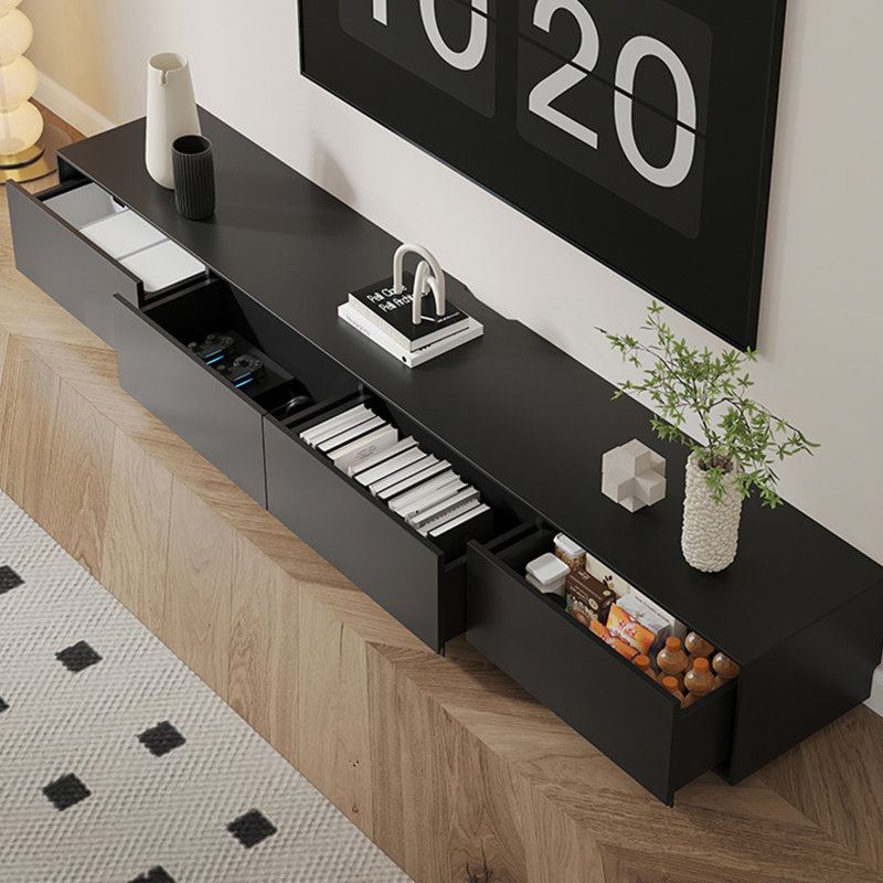 Meuble télé moderne et simple, H 13,78 po x L 86,61 po x l 15,75 po