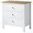 Large 3 Drawer Nightstand With Solid Wood Knobs