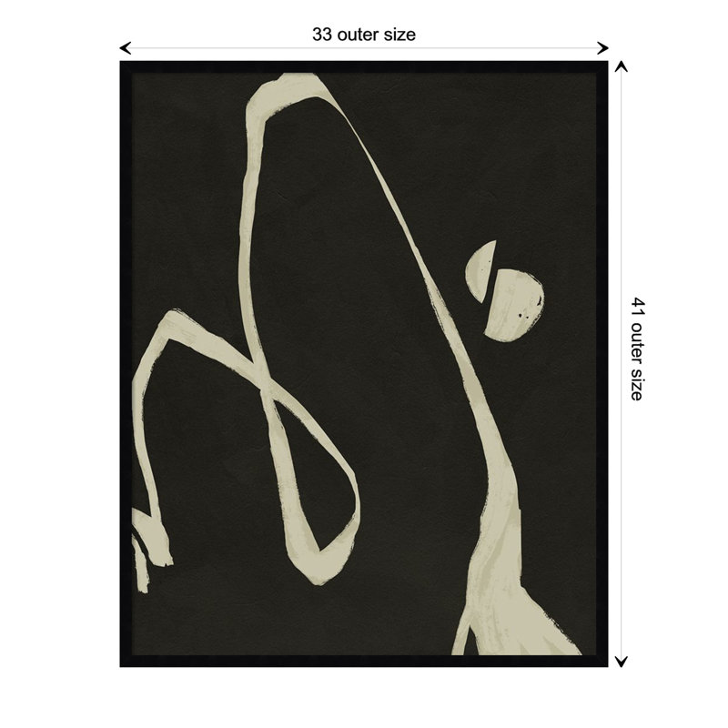 Neutral Spring II by Jacob Green, Black, 41" H x 33" W x 1" D