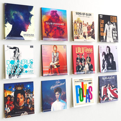 Paquet de 12 tablettes murales pour disques vinyles, 12 po