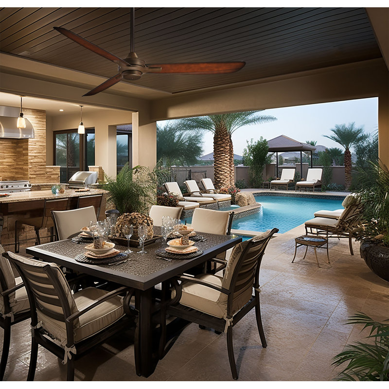 Minka Aire Rudolph Wet - 60" Ceiling Fan, Oil Rubbed Bronze, Oil Rubbed Bronze, Oil Rubbed Bronze